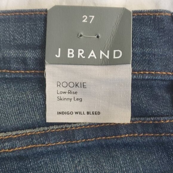 J Brand Phoebe Rookie Low Rise Dark Wash Jeans Size 27 NWOT - Picture 4 of 8